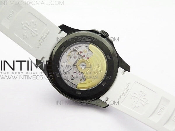 Aquanaut Jumbo 5167A DLC ZF 1:1 Best Edition Black Dial on White Rubber Strap 324CS(Free Box) – Bild 17