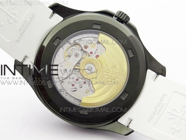 Aquanaut Jumbo 5167A DLC ZF 1:1 Best Edition Black Dial on White Rubber Strap 324CS(Free Box) – Bild 18