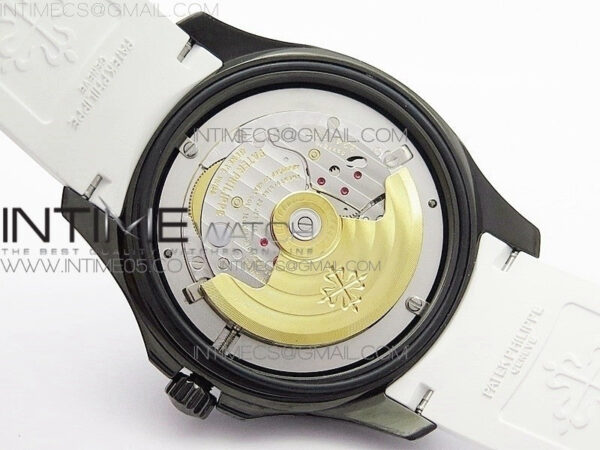 Aquanaut Jumbo 5167A DLC ZF 1:1 Best Edition Black Dial on White Rubber Strap 324CS(Free Box) – Bild 21