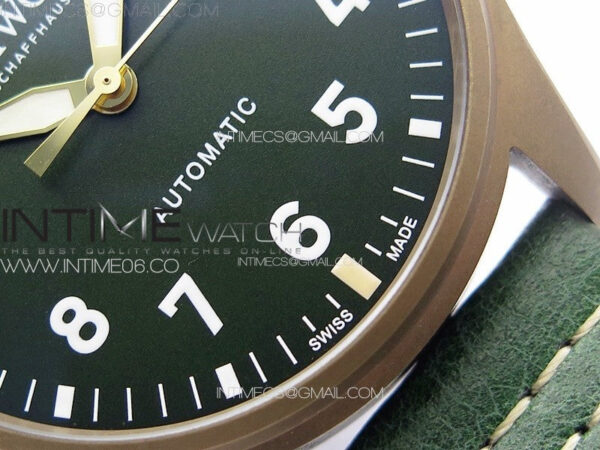 Big Pilot IW329702 Bronzo B12 Best Edition Green Dial on Brown Leather Strap A2824 – Bild 4