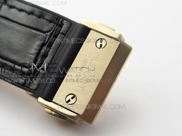 Classic Fusion 42mm RG Paved Diamonds Bezel B50F Black Dial On Black Gummy Strap A2892 – Bild 13