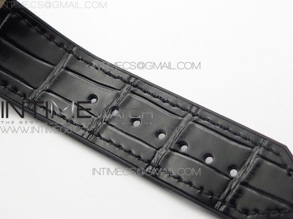 Classic Fusion 42mm RG Paved Diamonds Bezel B50F Black Dial On Black Gummy Strap A2892 – Bild 16