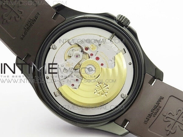 Aquanaut Jumbo 5167A DLC ZF 1:1 Best Edition Black Dial on Brown Rubber Strap 324CS(Free Box) – Bild 20
