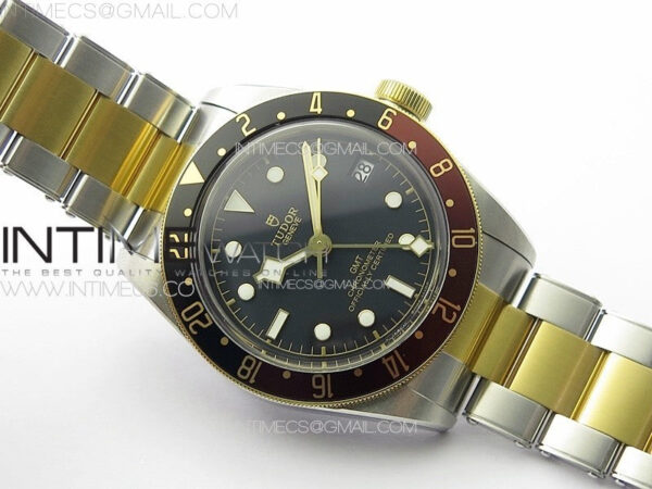 Black Bay GMT S&G Black/Brown Bezel ZF 1:1 Best Edition on SS/YG Bracelet A2836 – Bild 2