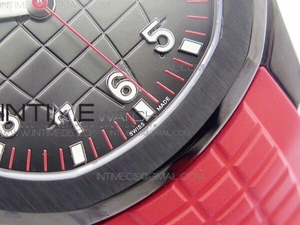 Aquanaut Jumbo 5167A DLC ZF 1:1 Best Edition Black Dial on Red Rubber Strap 324CS(Free Box) – Bild 6