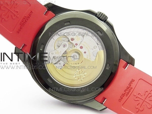 Aquanaut Jumbo 5167A DLC ZF 1:1 Best Edition Black Dial on Red Rubber Strap 324CS(Free Box) – Bild 18