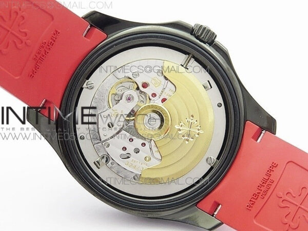 Aquanaut Jumbo 5167A DLC ZF 1:1 Best Edition Black Dial on Red Rubber Strap 324CS(Free Box) – Bild 20