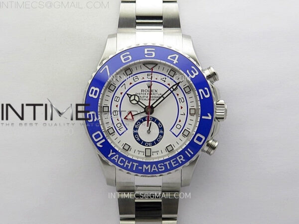 YachtMaster II 116680 Blue Ceramic Bezel SS KF 1:1 Best Edition White Dial on Bracelet A7750 – Bild 2