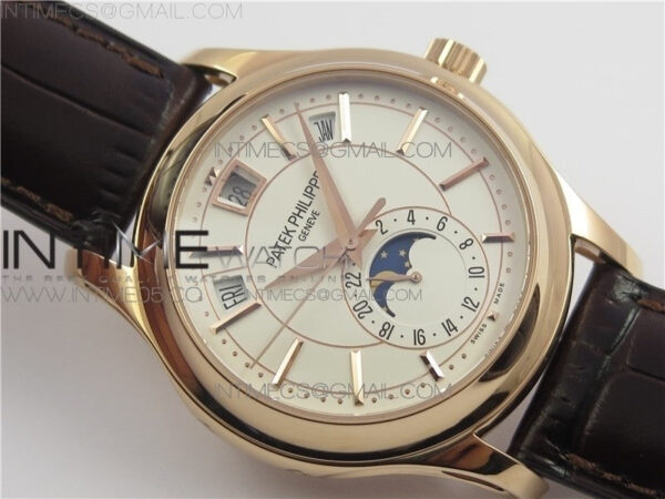 Annual Calendar Complications 5205R GRF RG Silver dial on Brown leather strap – Bild 2
