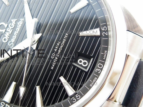 Aqua Terra 150M Master Chronometers VSF 1:1 Best Edition black dial silver second hand on SS Bracelet A8900 Super Clone – Bild 9