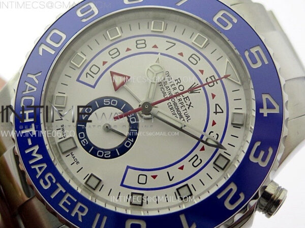 YachtMaster II 116680 Blue Ceramic Bezel SS KF 1:1 Best Edition White Dial on Bracelet A7750 – Bild 5