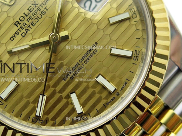 DateJust 41 126333 904L SS/YG VSF 1:1 Best Edition Gold Fluted Dial on Jubilee Bracelet VS3235 – Bild 7