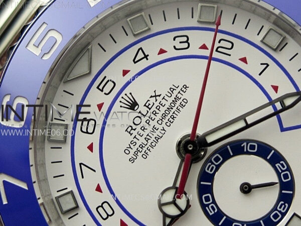 YachtMaster II 116680 Blue Ceramic Bezel SS KF 1:1 Best Edition White Dial on Bracelet A7750 – Bild 9