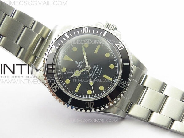 Vintage Submariner 5513 No Date SS B12 Best Edition Black Dial on SS Bracelet A2836 (Style4) – Bild 2