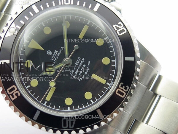Vintage Submariner 5513 No Date SS B12 Best Edition Black Dial on SS Bracelet A2836 (Style4) – Bild 5