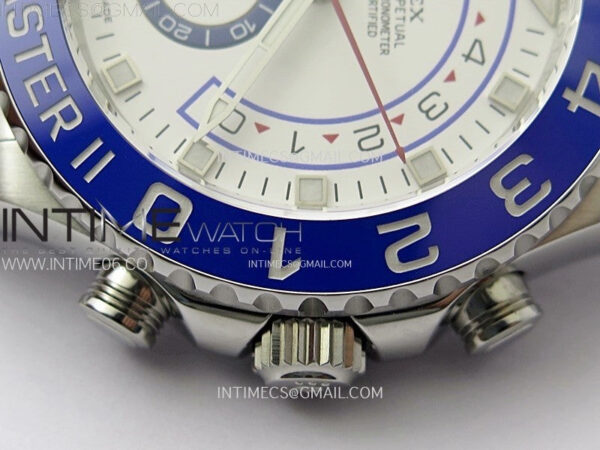 YachtMaster II 116680 Blue Ceramic Bezel SS KF 1:1 Best Edition White Dial on Bracelet A7750 – Bild 11