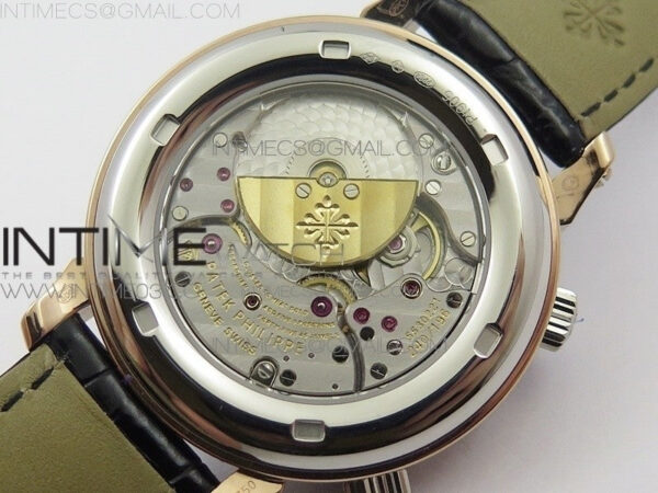 6104P Moon RG Black Dial Diamond Bezel on Black Leather Strap A240 V2 – Bild 11