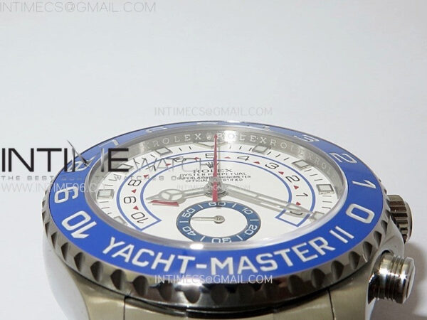 YachtMaster II 116680 Blue Ceramic Bezel SS KF 1:1 Best Edition White Dial on Bracelet A7750 – Bild 12