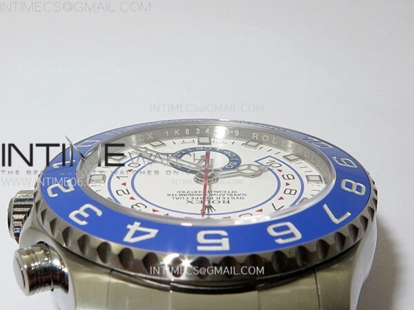 YachtMaster II 116680 Blue Ceramic Bezel SS KF 1:1 Best Edition White Dial on Bracelet A7750 – Bild 13