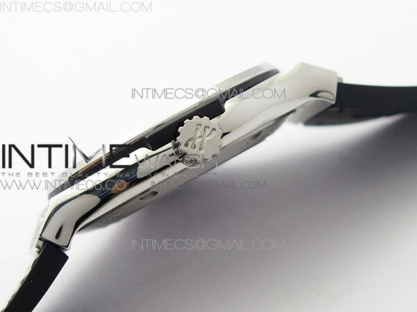 Classic Fusion 42mm SS Paved Diamonds Case/Bezel B50F Gray Dial On Gray Gummy Strap A2892 – Bild 9