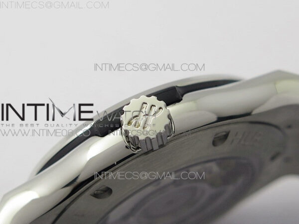 Classic Fusion 42mm SS Paved Diamonds Case/Bezel B50F Gray Dial On Gray Gummy Strap A2892 – Bild 10