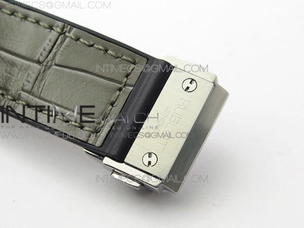 Classic Fusion 42mm SS Paved Diamonds Case/Bezel B50F Gray Dial On Gray Gummy Strap A2892 – Bild 12