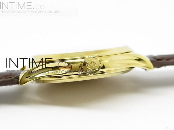Calatrava 5227 BP Version YG White Dial on Leather Strap Japanese MIYOTA 9015 – Bild 9