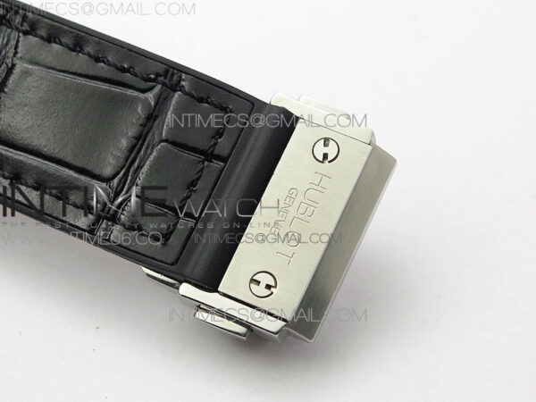 Classic Fusion 42mm SS Paved Diamonds Case/Bezel B50F Black Dial On Black Gummy Strap A2892 – Bild 12