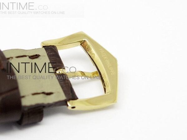 Calatrava 5227 BP Version YG White Dial on Leather Strap Japanese MIYOTA 9015 – Bild 12
