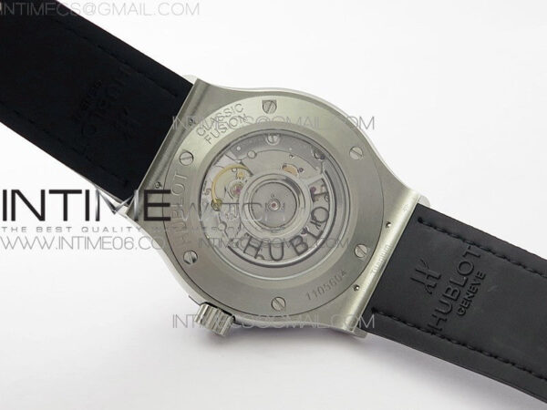 Classic Fusion 42mm SS Paved Diamonds Case/Bezel B50F Black Dial On Black Gummy Strap A2892 – Bild 18