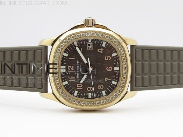 Aquanaut 5067A RG PPF 1:1 Best Edition Brown Textured Dial on Brown Rubber Strap AE23 (Free a box) – Bild 3