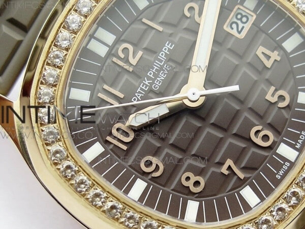 Aquanaut 5067A RG PPF 1:1 Best Edition Brown Textured Dial on Brown Rubber Strap AE23 (Free a box) – Bild 6