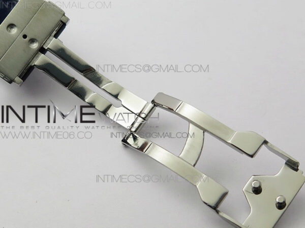 Classic Fusion 42mm SS Paved Diamonds Case/Bezel B50F Blue Dial On Blue Gummy Strap A2892 – Bild 15