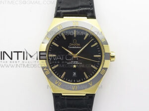 Constellation 131.33.41.21.03.001 YG TW Best Edition Black Dial On Black Gummy Strap A8500