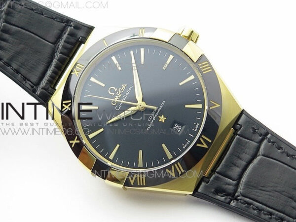 Constellation 131.33.41.21.03.001 YG TW Best Edition Black Dial On Black Gummy Strap A8500 – Bild 2