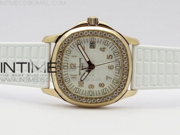 Aquanaut 5067A RG PPF 1:1 Best Edition White Textured Dial on White Rubber Strap AE23 (Free a box) – Bild 3