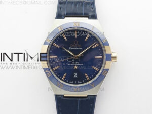 Constellation 131.33.41.21.03.001 SS/RG TW Best Edition Blue Dial On Blue Gummy Strap A8500