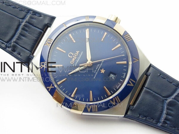 Constellation 131.33.41.21.03.001 SS/RG TW Best Edition Blue Dial On Blue Gummy Strap A8500 – Bild 2