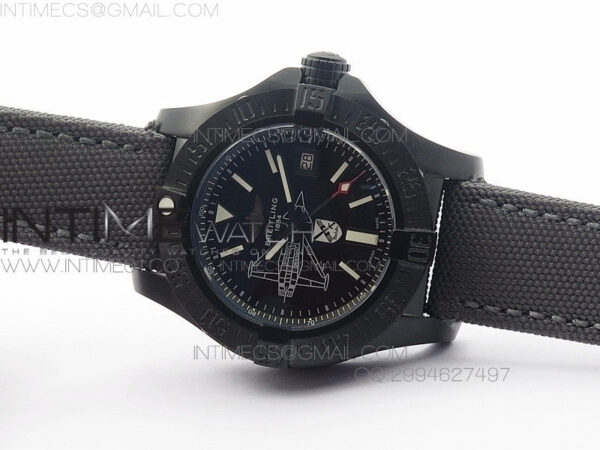 Avenger II Seawolf PVD Black Dial on Gray Nylon Strap A2836 – Bild 2