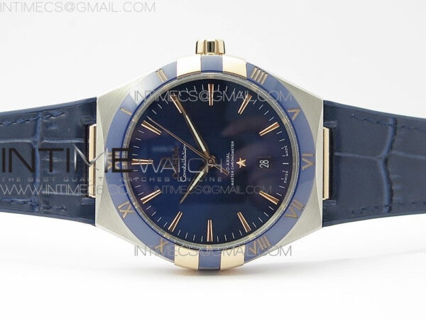 Constellation 131.33.41.21.03.001 SS/RG TW Best Edition Blue Dial On Blue Gummy Strap A8500 – Bild 3