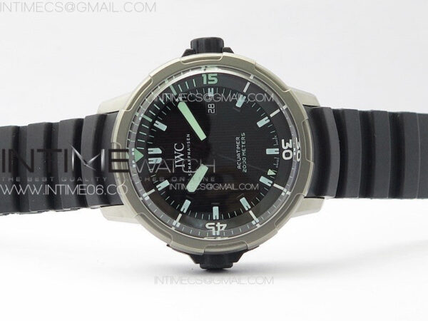 Aquatimer IW358002 SS V6S 1:1 Best Edition Black Dial White Sticks Markers on Black Rubber Strap A2824 – Bild 3