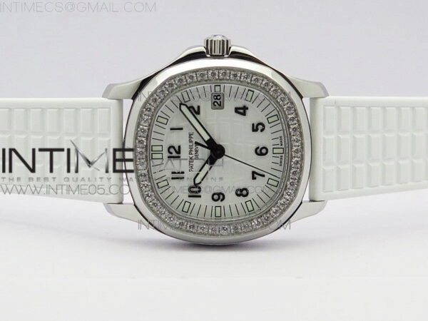Aquanaut 5067A SS PPF 1:1 Best Edition White Textured Dial on White Rubber Strap AE23 (Free a box) – Bild 3
