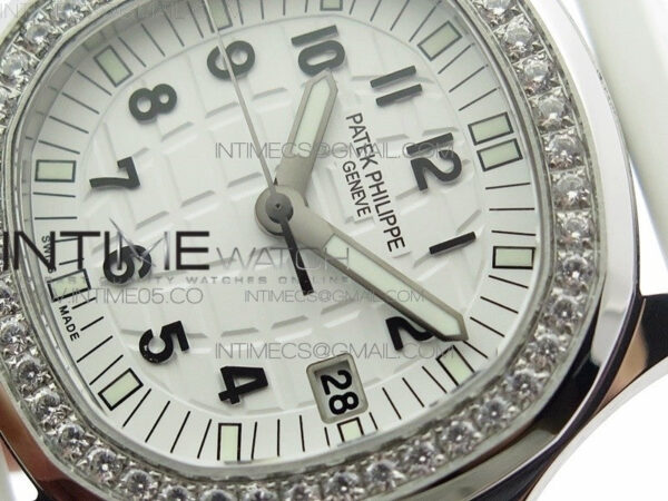 Aquanaut 5067A SS PPF 1:1 Best Edition White Textured Dial on White Rubber Strap AE23 (Free a box) – Bild 4