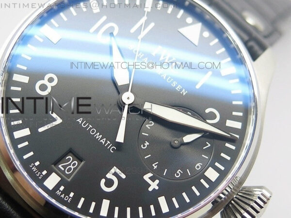Big Pilot IW500901 ZF 1:1 Best Edition Black Dial on Black Leather Strap A51111 – Bild 4