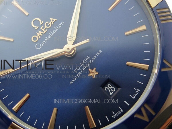 Constellation 131.33.41.21.03.001 SS/RG TW Best Edition Blue Dial On Blue Gummy Strap A8500 – Bild 5