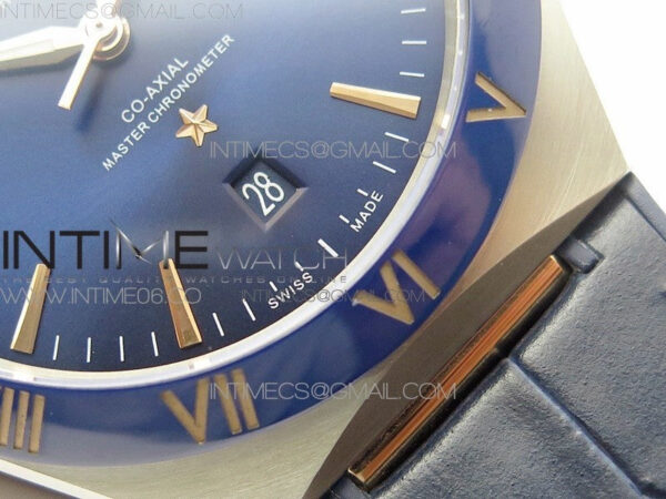 Constellation 131.33.41.21.03.001 SS/RG TW Best Edition Blue Dial On Blue Gummy Strap A8500 – Bild 6