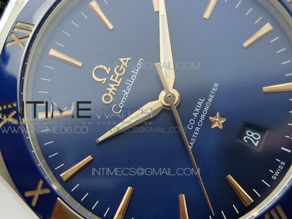 Constellation 131.33.41.21.03.001 SS/RG TW Best Edition Blue Dial On Blue Gummy Strap A8500 – Bild 7