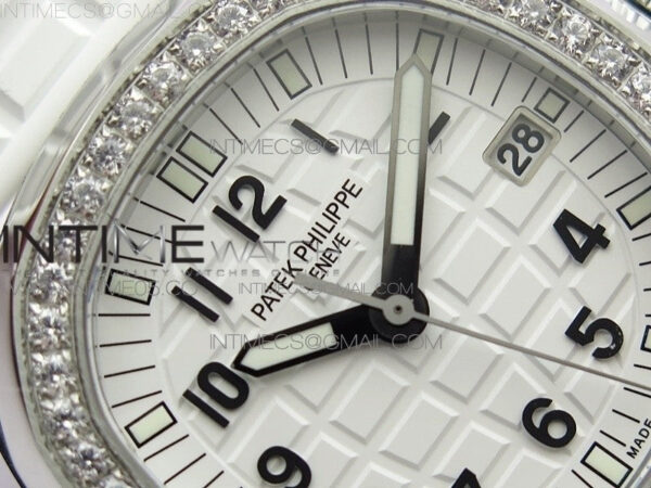 Aquanaut 5067A SS PPF 1:1 Best Edition White Textured Dial on White Rubber Strap AE23 (Free a box) – Bild 7