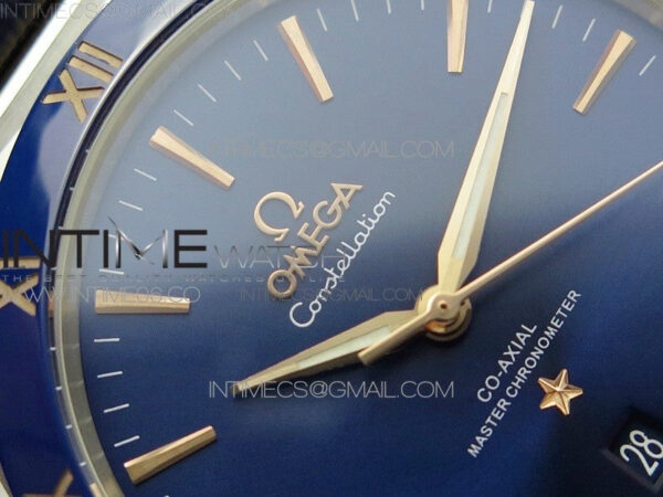 Constellation 131.33.41.21.03.001 SS/RG TW Best Edition Blue Dial On Blue Gummy Strap A8500 – Bild 8