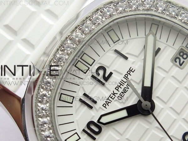 Aquanaut 5067A SS PPF 1:1 Best Edition White Textured Dial on White Rubber Strap AE23 (Free a box) – Bild 8